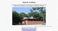 Desktop Screenshot of ozarkcabins.com